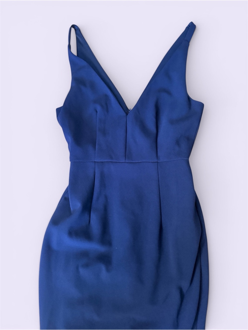 Lulu's Deep Navy V-Neck Maxi Gown - Picture 2 of 9